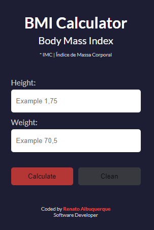 Image about the project: BMI Calculator | Body Mass Index.